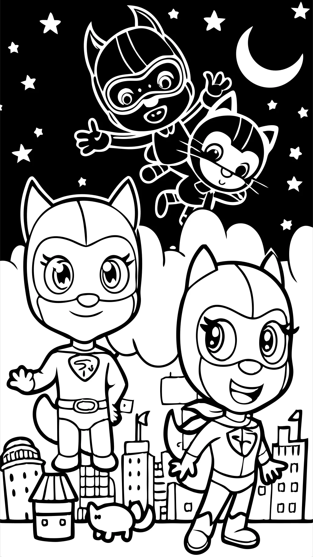 coloring pages for pj masks